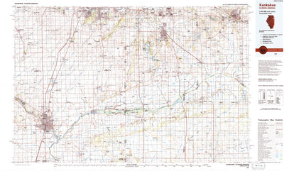 United States Geological Survey Kankakee, IL-IN (1991, 100000-Scale) digital map