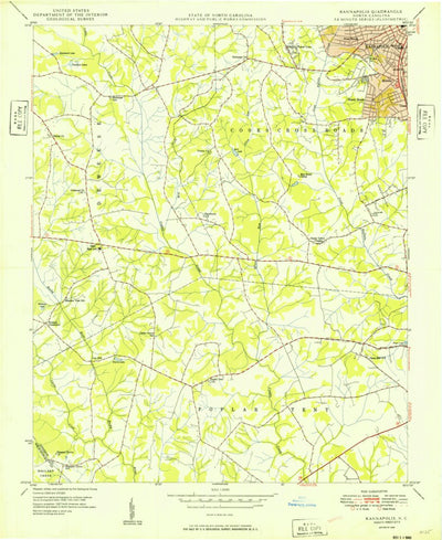 United States Geological Survey Kannapolis, NC (1949, 24000-Scale) digital map