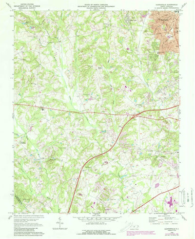 United States Geological Survey Kannapolis, NC (1969, 24000-Scale) digital map
