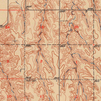 United States Geological Survey Kanona, KS (1951, 62500-Scale) digital map