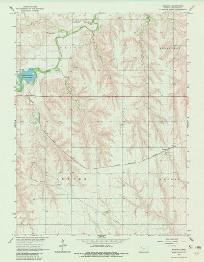 United States Geological Survey Kanona, KS (1965, 24000-Scale) digital map