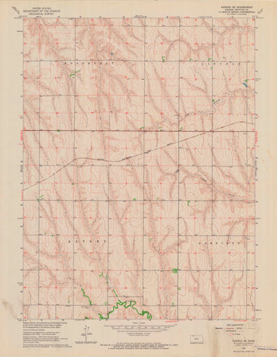 United States Geological Survey Kanona SE, KS (1965, 24000-Scale) digital map