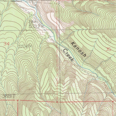 United States Geological Survey Kanosh, UT (1986, 24000-Scale) digital map