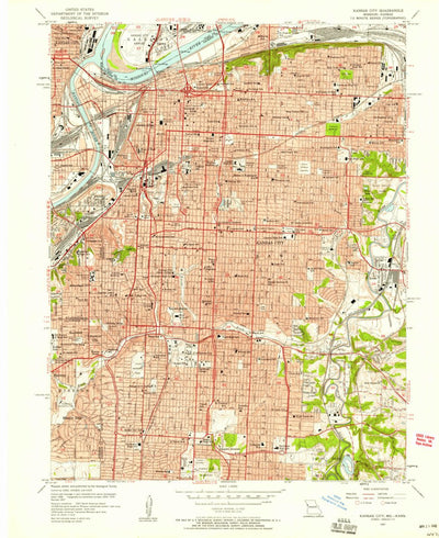 United States Geological Survey Kansas City, MO-KS (1957, 24000-Scale) digital map