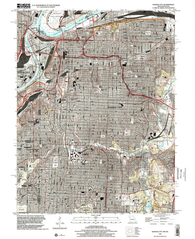 United States Geological Survey Kansas City, MO-KS (1996, 24000-Scale) digital map