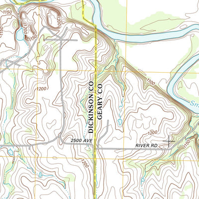 United States Geological Survey Kansas Falls, KS (2012, 24000-Scale) digital map