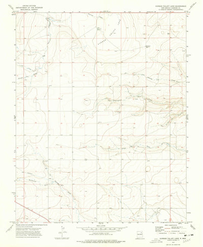 United States Geological Survey Kansas Valley Lake, NM (1974, 24000-Scale) digital map