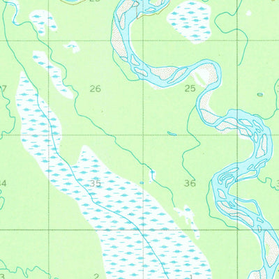 United States Geological Survey Kantishna River B-1, AK (1952, 63360-Scale) digital map