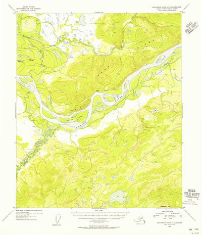 United States Geological Survey Kantishna River D-3, AK (1954, 63360-Scale) digital map