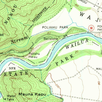 United States Geological Survey Kapaa, HI (1963, 24000-Scale) digital map