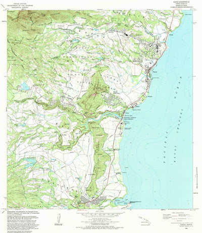 United States Geological Survey Kapaa, HI (1983, 24000-Scale) digital map