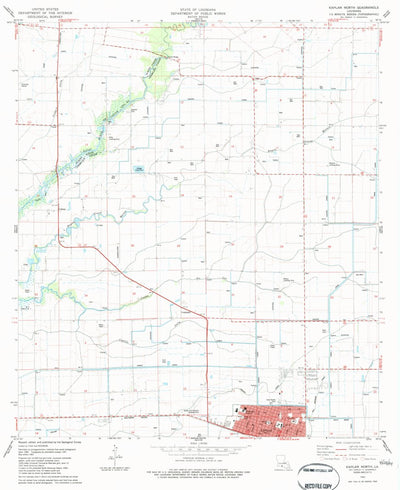 United States Geological Survey Kaplan North, LA (1983, 24000-Scale) digital map