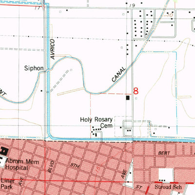 United States Geological Survey Kaplan North, LA (1983, 24000-Scale) digital map