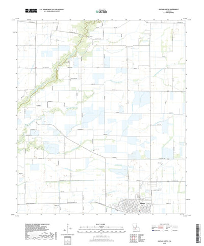 United States Geological Survey Kaplan North, LA (2020, 24000-Scale) digital map