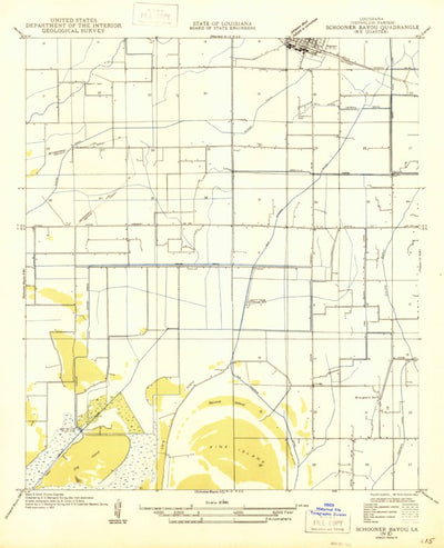 United States Geological Survey Kaplan South, LA (1946, 31680-Scale) digital map