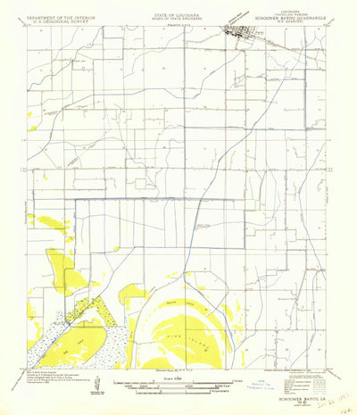 United States Geological Survey Kaplan South, LA (1954, 31680-Scale) digital map