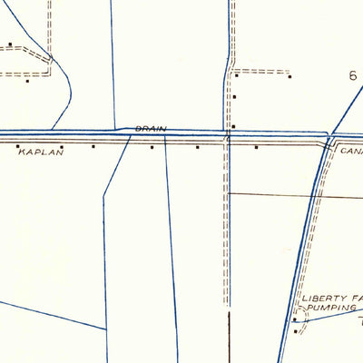 United States Geological Survey Kaplan South, LA (1954, 31680-Scale) digital map