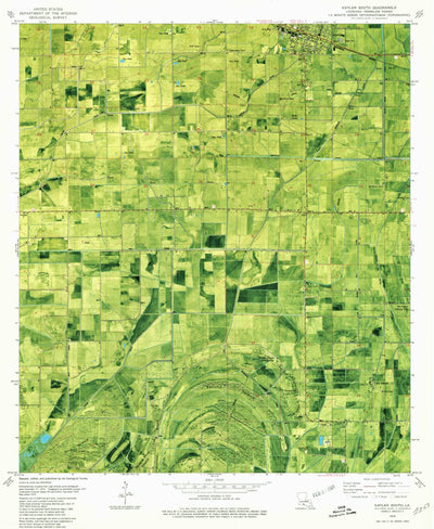 United States Geological Survey Kaplan South, LA (1979, 24000-Scale) digital map