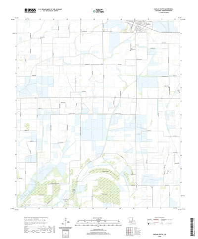 United States Geological Survey Kaplan South, LA (2020, 24000-Scale) digital map