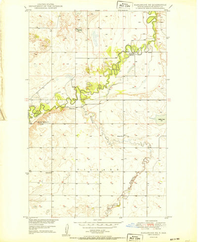 United States Geological Survey Karlsruhe NE, ND (1950, 24000-Scale) digital map