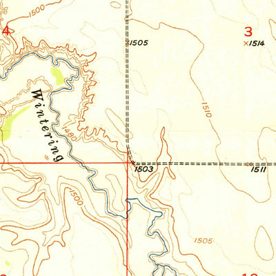 United States Geological Survey Karlsruhe NE, ND (1950, 24000-Scale) digital map