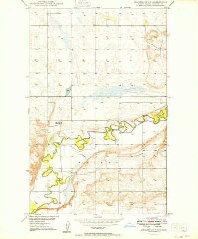United States Geological Survey Karlsruhe NW, ND (1949, 24000-Scale) digital map