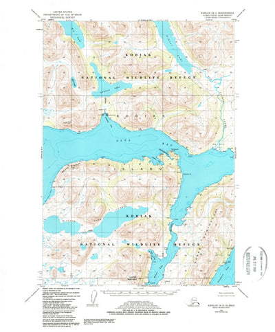 United States Geological Survey Karluk A-1, AK (1952, 63360-Scale) digital map