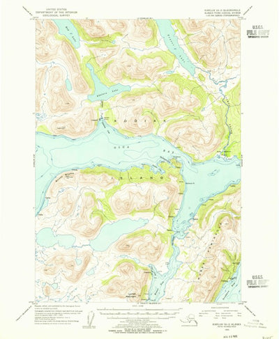 United States Geological Survey Karluk A-1, AK (1954, 63360-Scale) digital map