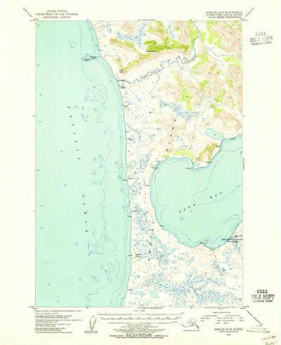 United States Geological Survey Karluk A-2, AK (1954, 63360-Scale) digital map