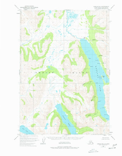 United States Geological Survey Karluk B-1, AK (1952, 63360-Scale) digital map