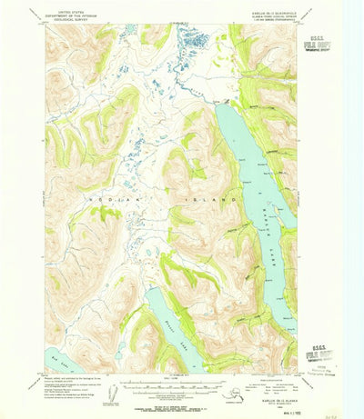 United States Geological Survey Karluk B-1, AK (1954, 63360-Scale) digital map