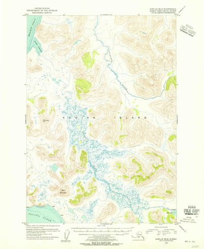 United States Geological Survey Karluk B-2, AK (1954, 63360-Scale) digital map