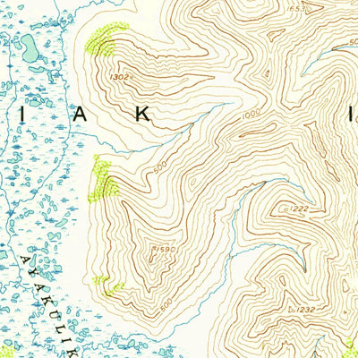 United States Geological Survey Karluk B-2, AK (1954, 63360-Scale) digital map