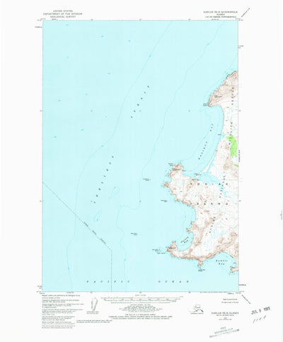 United States Geological Survey Karluk B-3, AK (1952, 63360-Scale) digital map