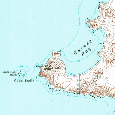 United States Geological Survey Karluk B-3, AK (1952, 63360-Scale) digital map