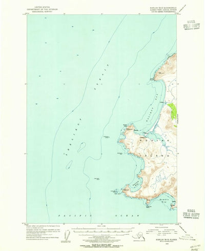 United States Geological Survey Karluk B-3, AK (1954, 63360-Scale) digital map