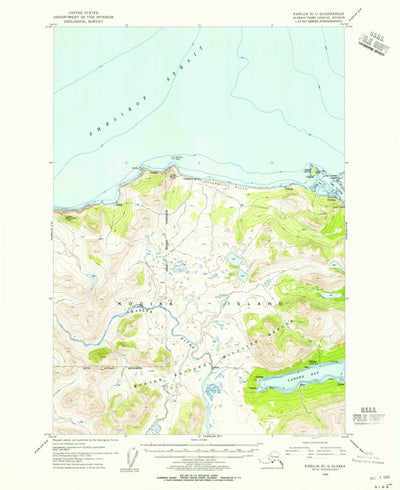 United States Geological Survey Karluk C-1, AK (1954, 63360-Scale) digital map