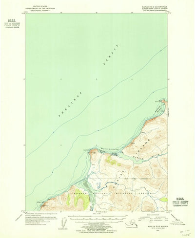 United States Geological Survey Karluk C-2, AK (1954, 63360-Scale) digital map