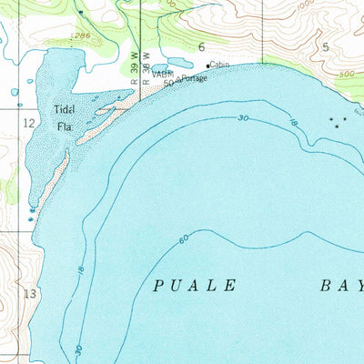United States Geological Survey Karluk D-5, AK (1951, 63360-Scale) digital map