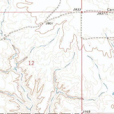 United States Geological Survey Karsten Coulee, MT (1965, 24000-Scale) digital map