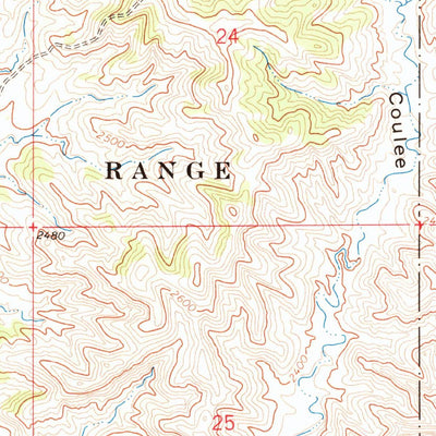 United States Geological Survey Karsten Coulee, MT (1965, 24000-Scale) digital map