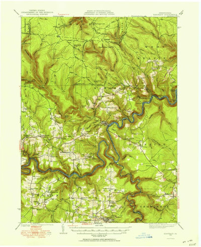 United States Geological Survey Karthaus, PA (1929, 62500-Scale) digital map