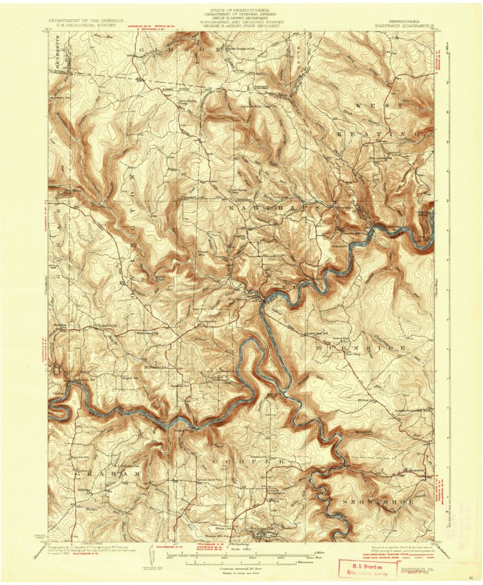 Karthaus, PA (1932, 62500-Scale) Map by United States Geological Survey ...