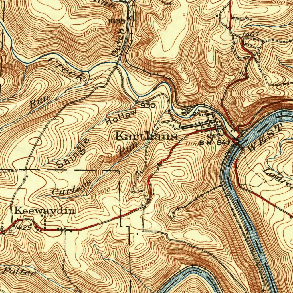 Karthaus, PA (1932, 62500-Scale) Map by United States Geological Survey ...