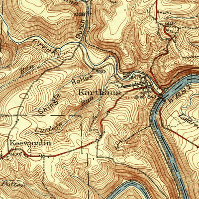 United States Geological Survey Karthaus, PA (1932, 62500-Scale) digital map