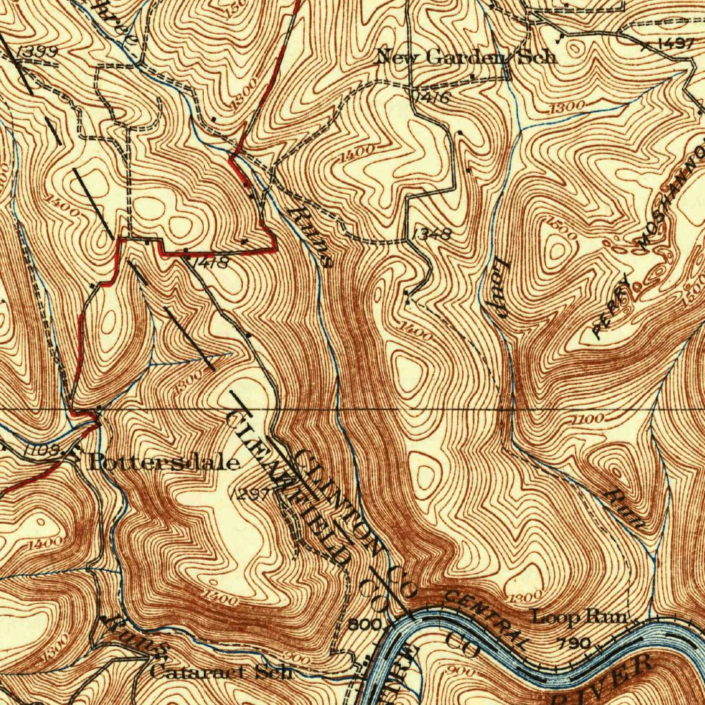 Karthaus, PA (1932, 62500-Scale) Map by United States Geological Survey ...