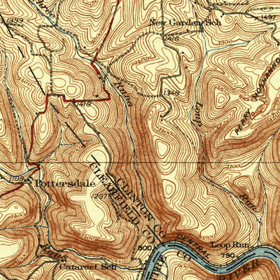 United States Geological Survey Karthaus, PA (1932, 62500-Scale) digital map