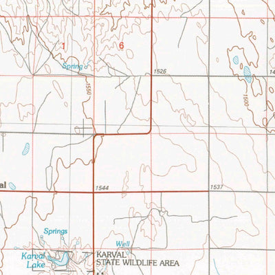 United States Geological Survey Karval, CO (1984, 100000-Scale) digital map