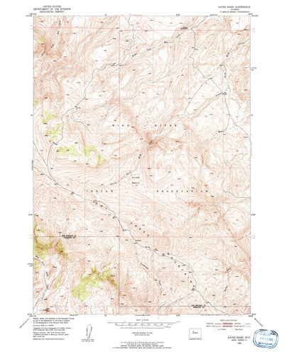 United States Geological Survey Kates Basin, WY (1952, 24000-Scale) digital map