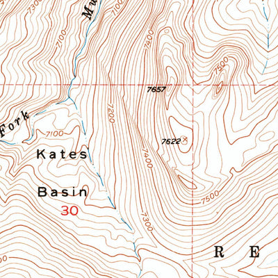 United States Geological Survey Kates Basin, WY (1952, 24000-Scale) digital map